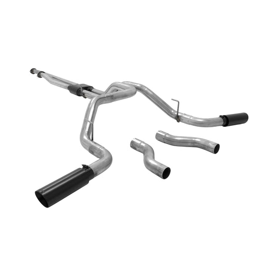 FLOWMASTER 817692 Flowmaster 817692 Outlaw Cat-Back Exhaust Kit 3 Inch Stainless Steel Dual 4 Inch Black Stainless Tips Compatible with 2009-2021 Toyota Tundra 4.6L 4.7L 5.7L exc Reg Cab Short Bed Double Cab Long Bed