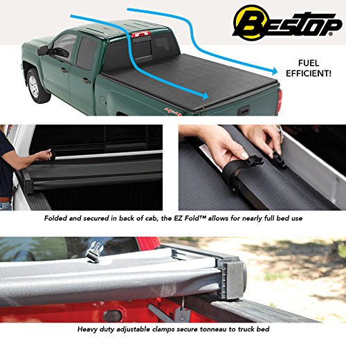 BESTOP 16219-01 Bestop 16219-01 EZ-Fold Truck Tonneau Cover for 2015-2018 Chevy Colorado/GMC Canyon, 5.2' bed
