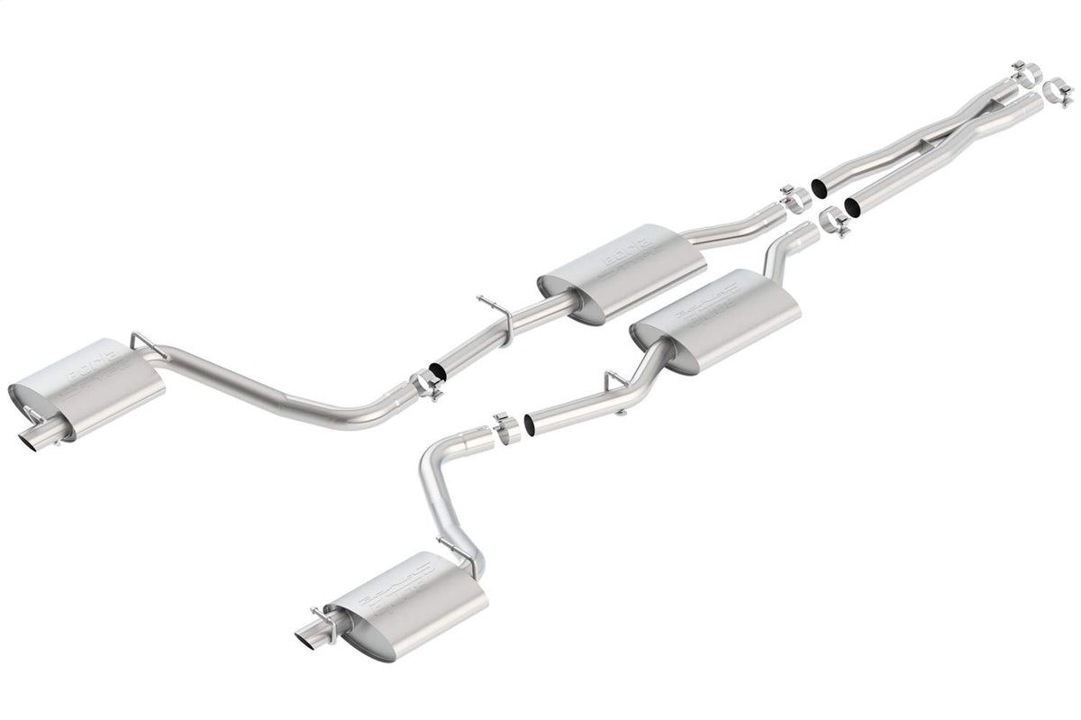 BORLA 140649 BORLA 140649 Cat-Back Perf. Exhaust System for 2015-2023 Dodge Challenger SXT/GT 3.6L V6 Automatic/Manual Transmission Rear Wheel/All Wheel Drive 2 Door Tips NOT Included Use Factory Tips/Valance