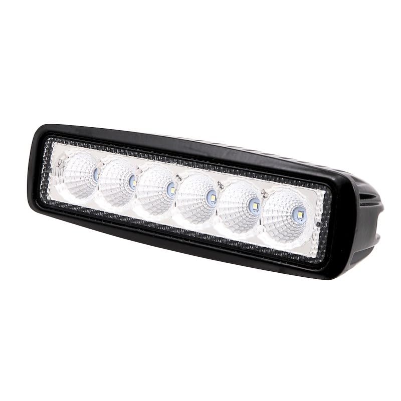 TRAILFX 6SRUTLF2 TrailFX 6SRUTLF2 Work Lights Oval LED Utility Lights 6 Inch Set of 2 18W Flood Beam 2520 Raw Lumens Black Aluminum IP67 IP69K Pedestal Mount with Harness Switch and Installation Hardware