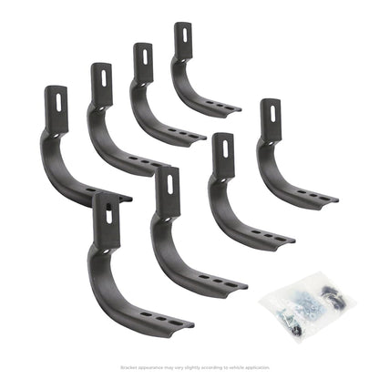 GO RHINO 6845165 Go Rhino OE Xtreme Brackets | Mild Steel, Textured Black | 6845165 | Fits 2020-2024 Jeep Gladiator JT, 4-Door