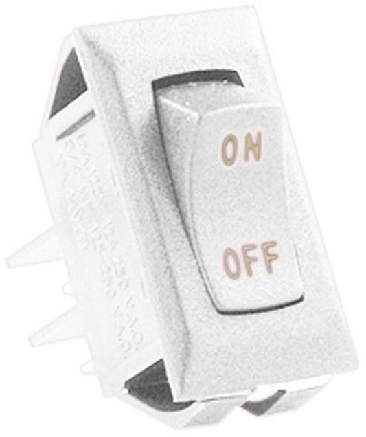 JR PRODUCTS 12581-5 JR Products (12581-5) White/Gold 12V On/Off Switch, (Pack of 5)