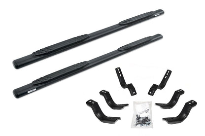 GO RHINO 684404987T Go Rhino 4" OE Xtreme Sidesteps & Brackets | Galvanized Steel, Textured Black | 684404987T | Fits 2001-2006 Chevrolet Silverado & GMC Sierra Crew Cab and Other Trucks (See Description)