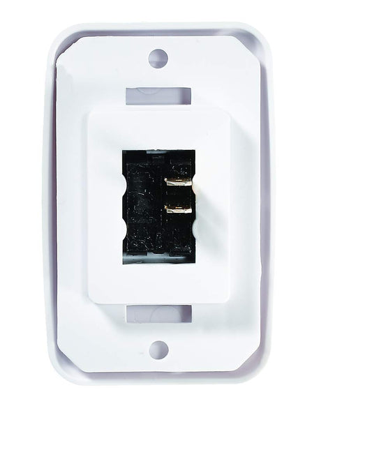 RV DESIGNER S531 RV Designer S531 - White Single Contoured Wall Switch, On/Off - SPST
