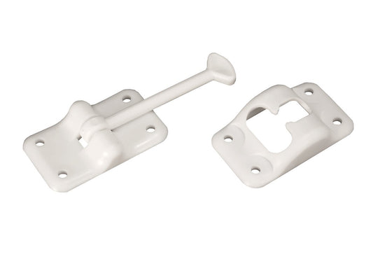 RV DESIGNER E233 RV Designer E233-3.50" T-Style RV Entry Door Holder, Colonial White