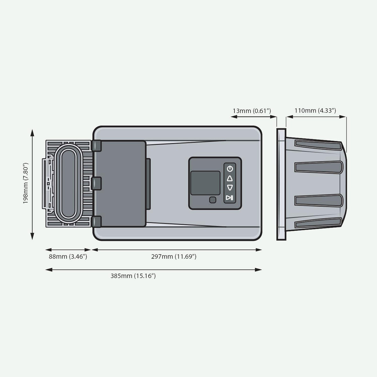 SCANSTRUT SC-AOB-A2 SCANSTRUT Atmos On-Board Air Station SC-AOB-A2, IPX6 Waterproof 12V Built-in Inflator, 20 PSI Two-Stage Pump for Paddleboards, Towables & Marine Use