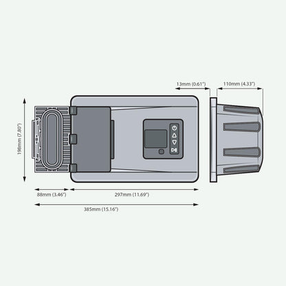 SCANSTRUT SC-AOB-A2 SCANSTRUT Atmos On-Board Air Station SC-AOB-A2, IPX6 Waterproof 12V Built-in Inflator, 20 PSI Two-Stage Pump for Paddleboards, Towables & Marine Use
