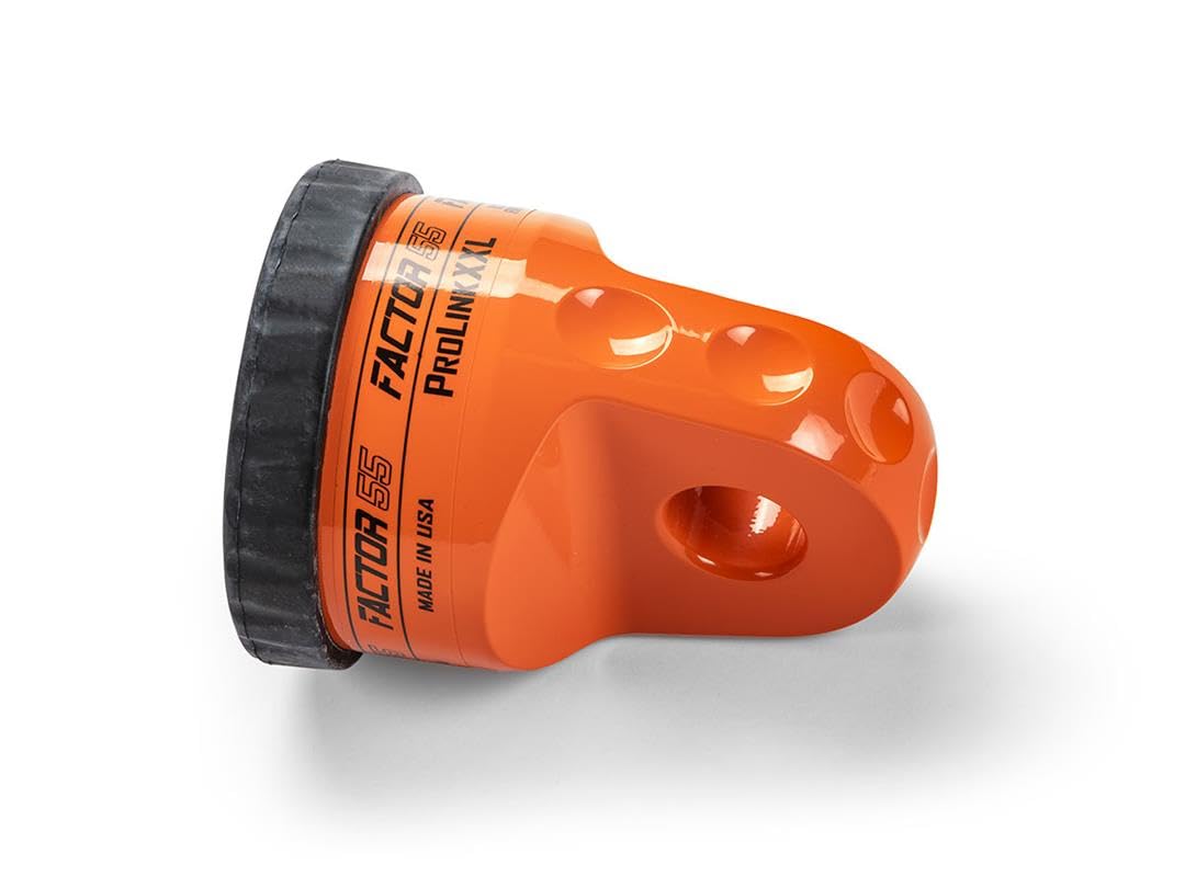 FACTOR 55 00210-07 Factor 55 ProLink Winch Shackle Mount for Large Overland and Military-Style Vehicles, Fits Lines Up to 1/2" Diameter - Orange
