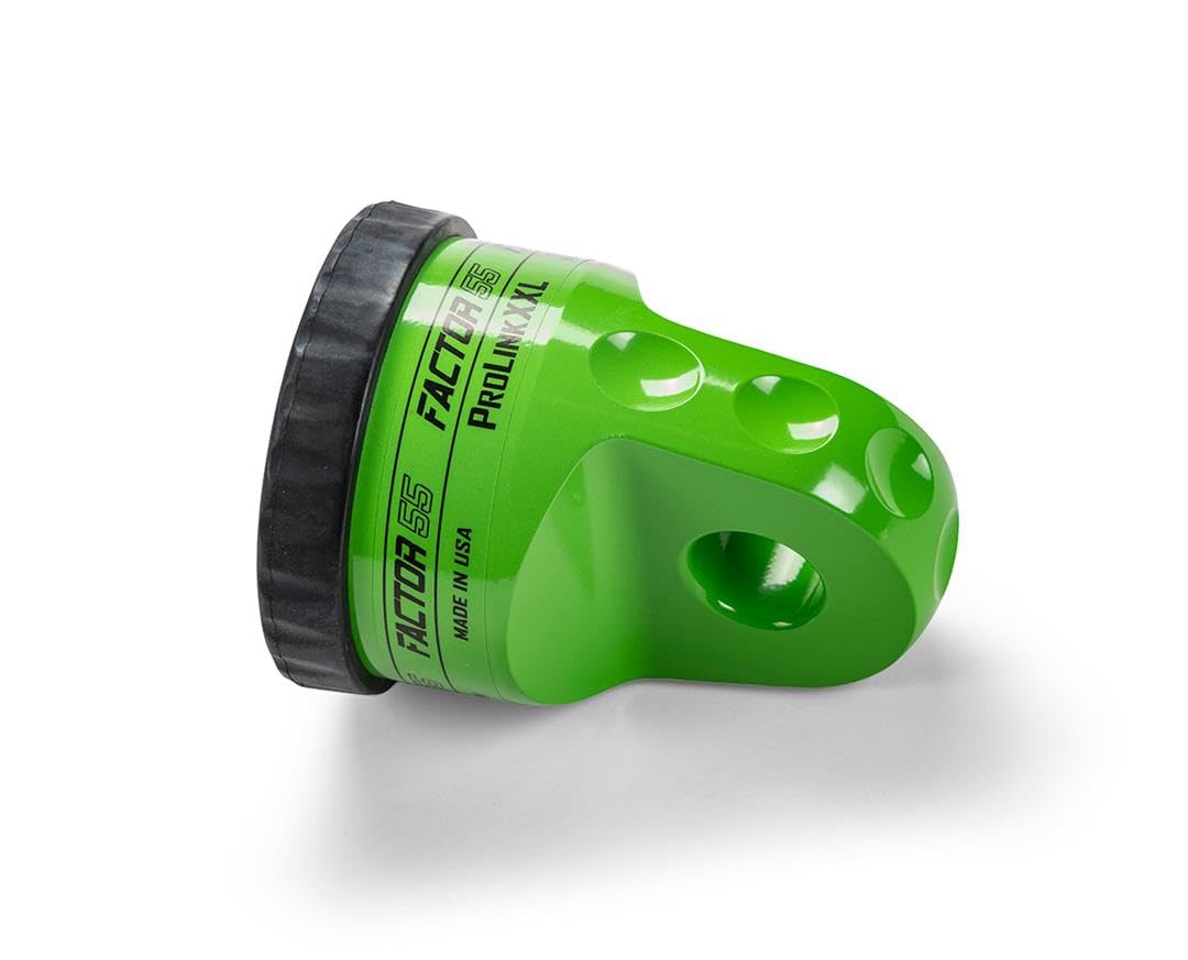 FACTOR 55 00210-08 Factor 55 ProLink Winch Shackle Mount for Large Overland and Military-Style Vehicles, Fits Lines Up to 1/2" Diameter - Green