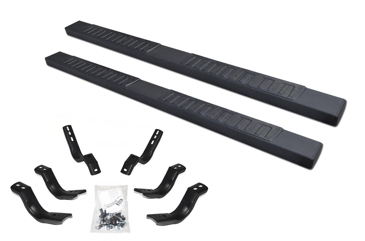 GO RHINO 6862409987T Go Rhino 6862409987T Textured Black 6" Dodge OE Xtreme II Side Step (Complete Kit: SideSteps + Brackets Crew Cab Length)