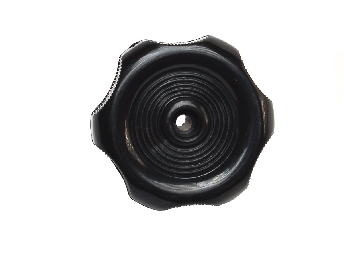 RV DESIGNER H711 RV Designer H711, Plastic Window Knob, 2-1/4 inch Diameter, 1/2 inch Shaft, Black, Interior Hardware