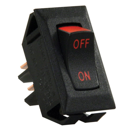 JR PRODUCTS 13655 JR Products 13655 Black/Red Print SPST Labeled On/Off Switch, 4.4 x 2.7 x 0.7 Inch