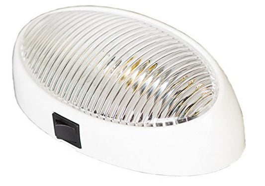 ARCON 51252 Arcon 51252 Universal Porch/Utility Light with Clear Lens, White Base and Switch