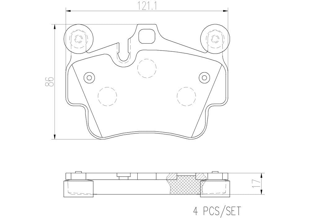 BREMBO P65014N Brembo P65014N Premium Ceramic Front Disc Brake Pad Set PORSCHE OE# 99735193905