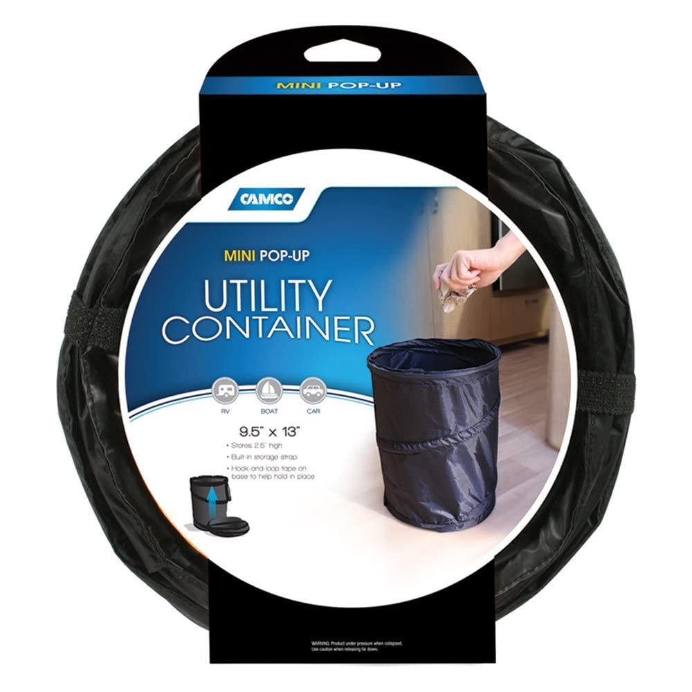 CAMCO 42903 Camco 42903 RV Mini Pop-Up Utility Container, Black