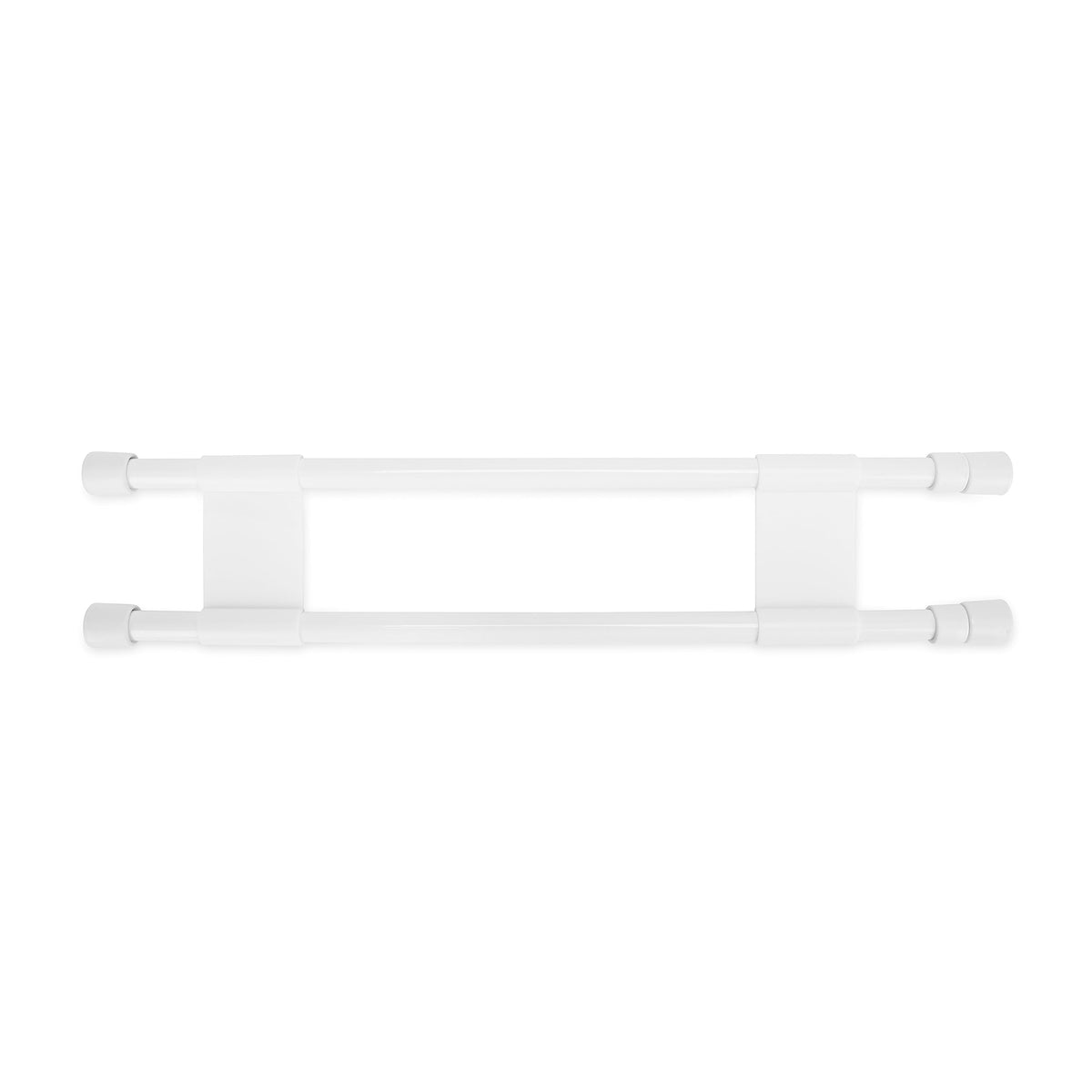 CAMCO 44073 Camco 28" Double RV Refrigerator Bar -Holds Food and Drinks in Place During Travel - Prevents Messy Spills - Spring Loaded and Extends Between 16" and 28" - White (44073)