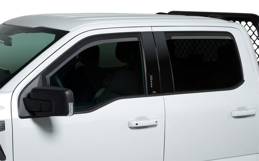 PUTCO 680243 Putco Element Matte Black Window Deflectors - Fits Chevy Silverado/GMC Sierra 2019-2025 Double Cab - in Channel Installation - Front & Rear Set
