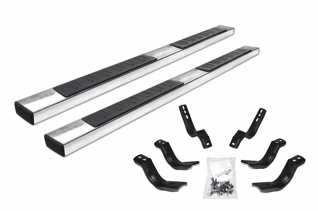 GO RHINO 6862449980PS Go Rhino 6862449980PS 6" OE Xtreme II Side Steps w Mounting Brackets Kit for Ram 19-24 1500 (Extended Cab Pickup)