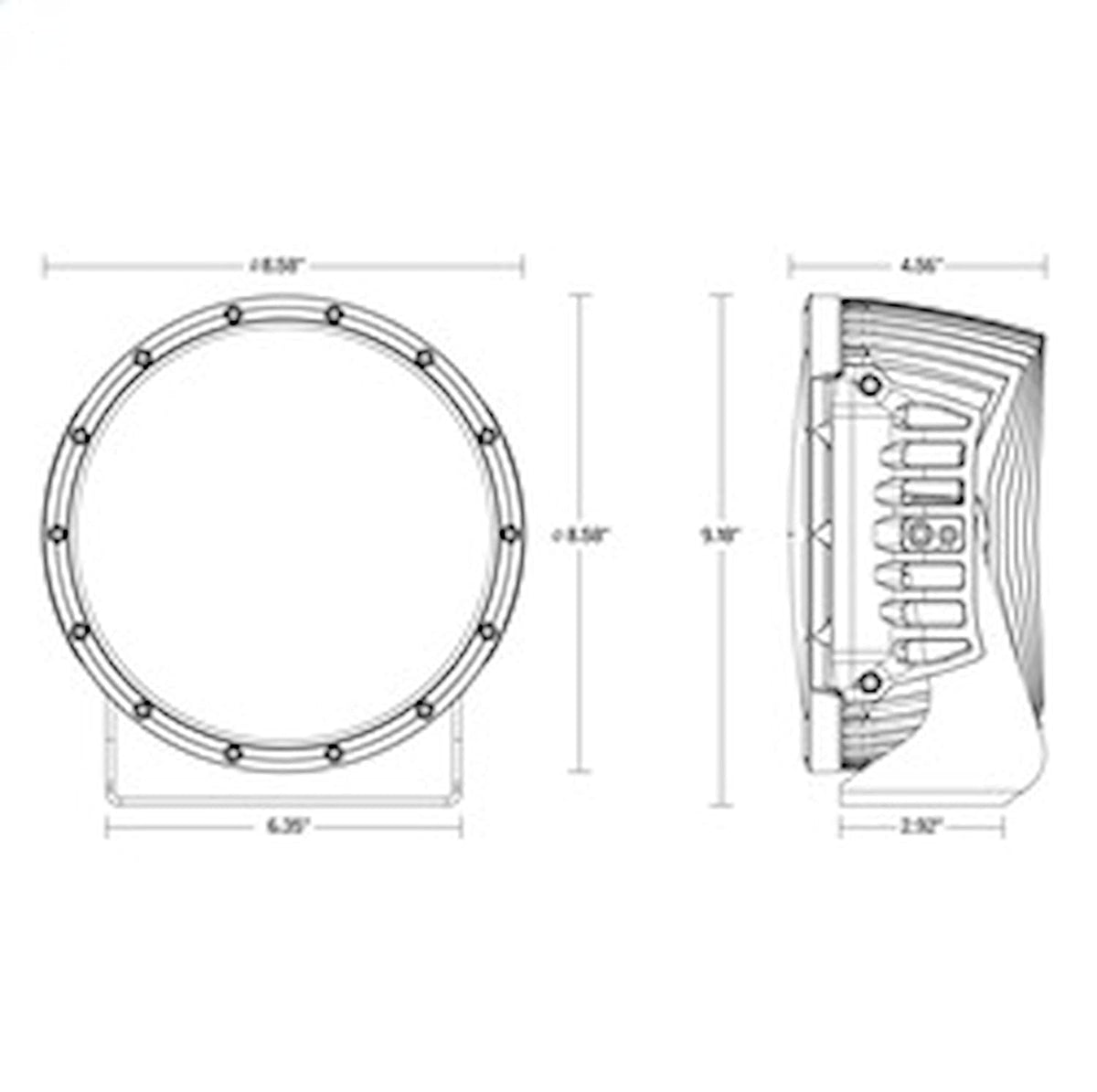 Rigid Industries 36422 Rigid Industries 360-Series PRO 9 Inch LED Light Pod Spot with RGBW Backlight