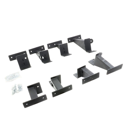 GO RHINO FSD4516TK Go Rhino Dominator Xtreme Frame Slider Brackets | Mild Steel, Textured Black | FSD4516TK | Fits 2020-2024 Jeep Gladiator JT, 4-Door