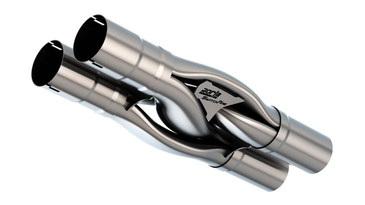 BORLA 60747 Borla Universal Hydroformed Switchfire X-Pipe 3in ID 3in OD Outlets W/ Notches