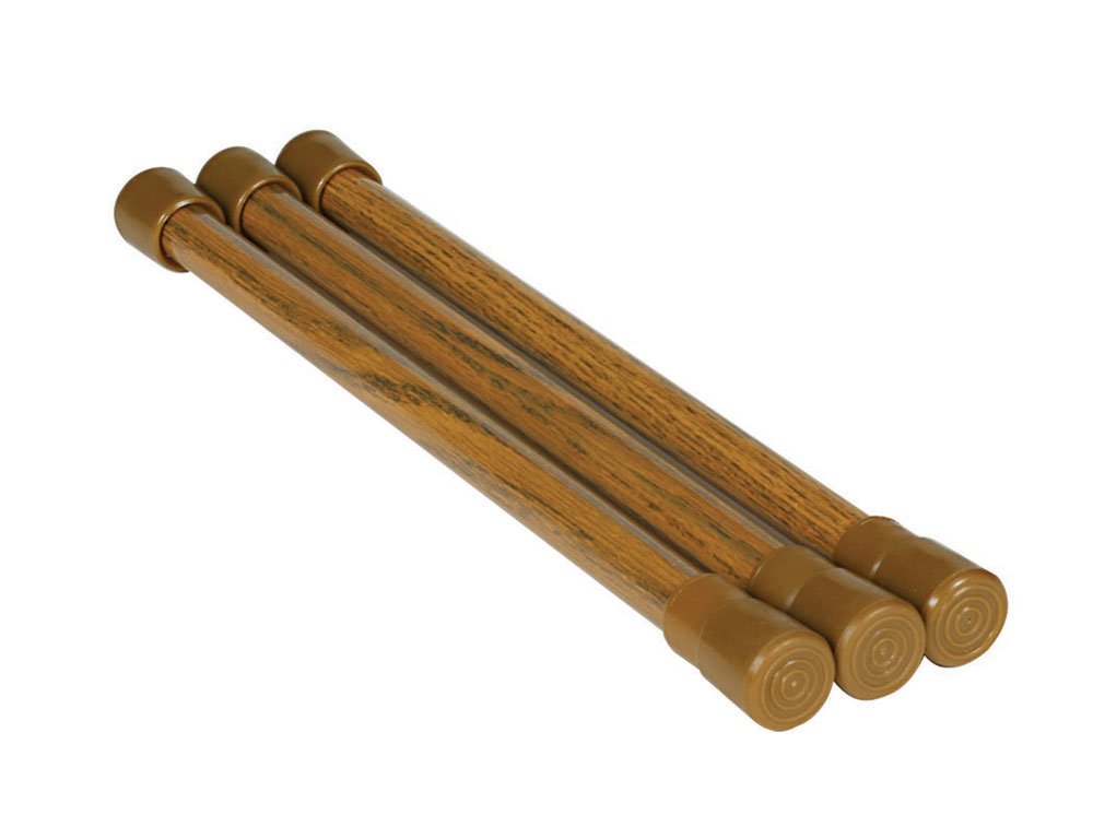 CAMCO 43833 Camco 43833 Oak-Finish Cupboard Bar - 3 pack