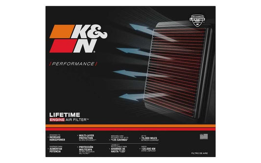 K&N FILTER 33-2035 K&N High-Flow Original Lifetime Engine Air Filter: Increase Power: Premium, Washable: Compatible with 1990-1996 Chevrolet/Pontiac: Corvette, ZR1, Firebird, 33-2035