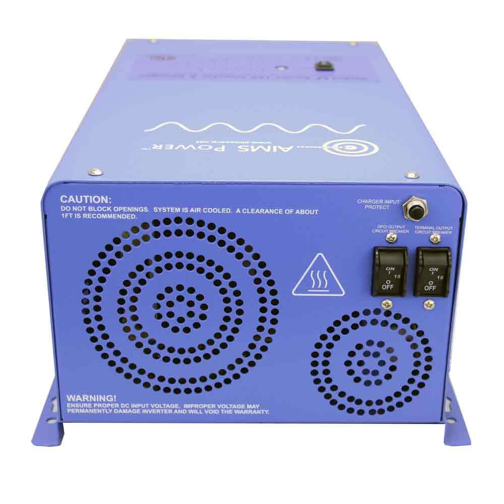 AIMS POWER PICOGLF3K12050BY AIMS 3000W 12V Pure Sine Inverter Charger w Transfer Switch 120/240V ETL