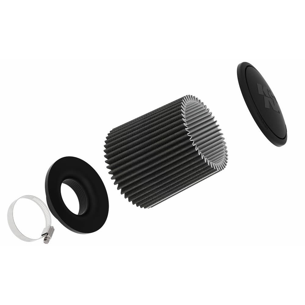 K&N FILTER RU-3110HBK K&N Dryflow Lifetime Universal Clamp-On Air Filter: Dry Synthetic, Washable, Oil-Free: Flange Diameter: 3.5 In, Filter Height: 6 In, Flange Length: 1.5 In, Type: Dry Synthetic, RU-3110HBK