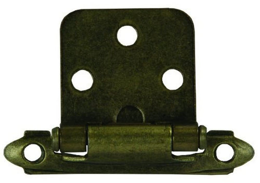 JR PRODUCTS 70585 JR Products 70585 Self-Closing Flush Mount Hinge - Antique Brass