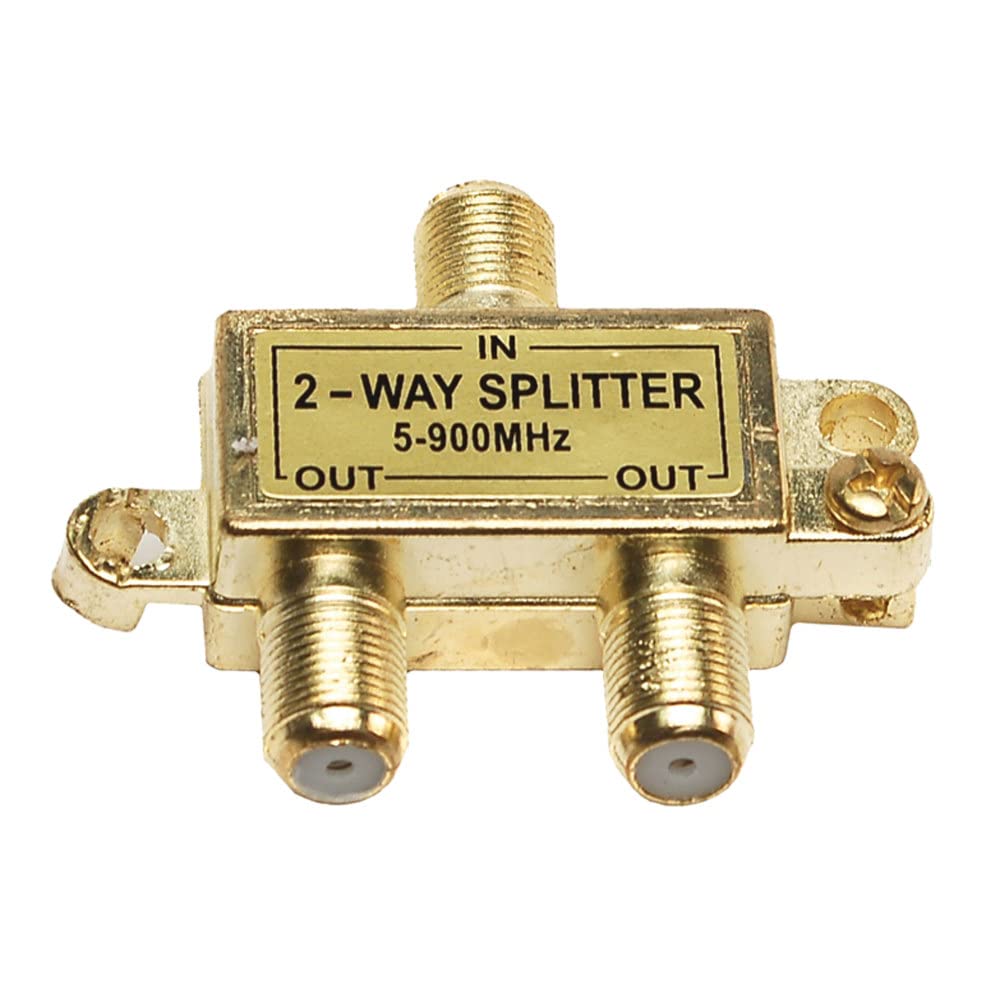 RV DESIGNER T189 RV Designer T189 - TV 2-Way Line Splitter, Gold