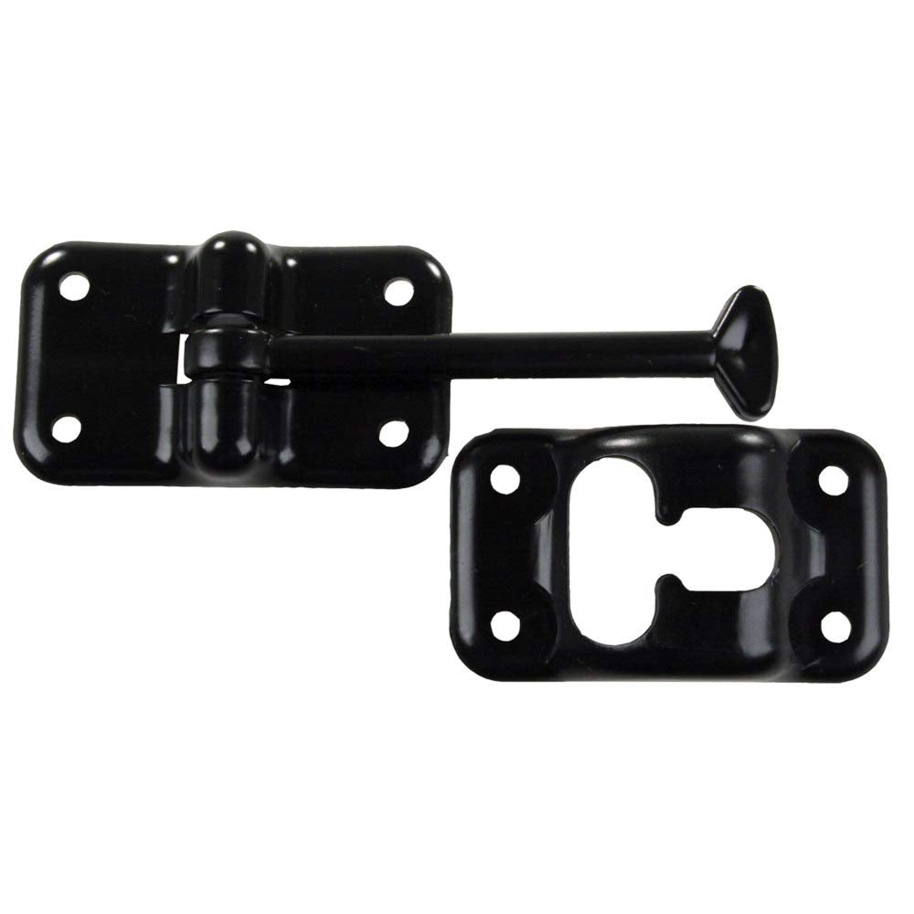 JR PRODUCTS 10324 JR Products 10324 Plastic T-Style Door Holder - Black, 3-1/2"