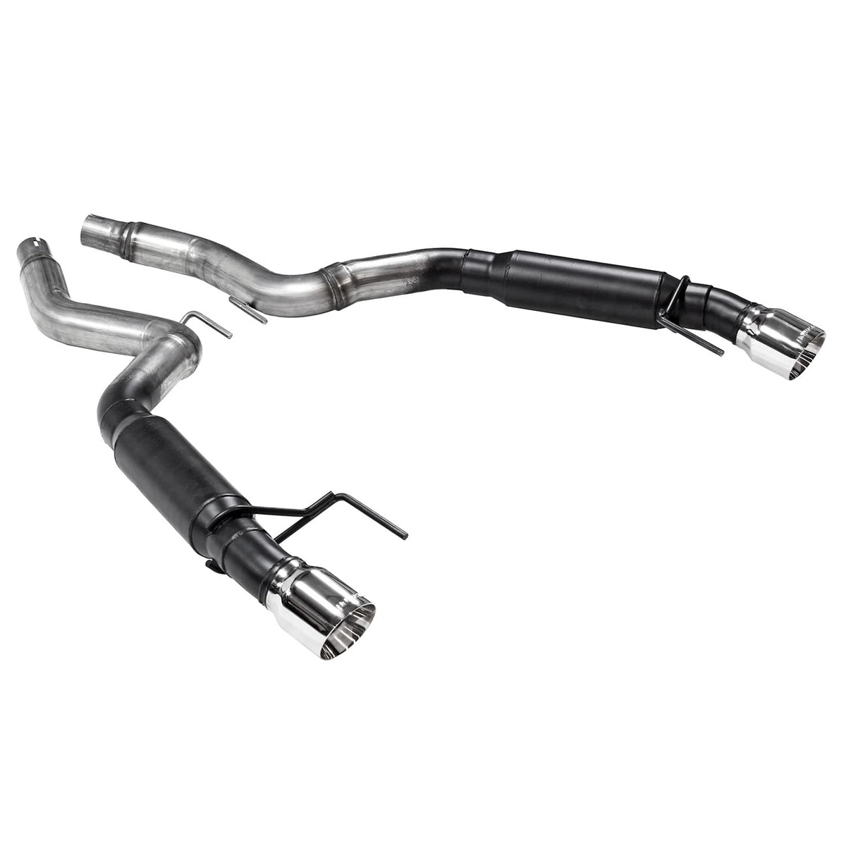 FLOWMASTER 817713 Flowmaster 817713 Outlaw Axle-Back Exhaust Kit 3 Inch 409 Stainless Steel 4 Inch Polished 304 Stainless Steel Tips Compatible with 2015-2023 Ford Mustang 2.3L Ecoboost or 3.7L V6 Coupe Convertible