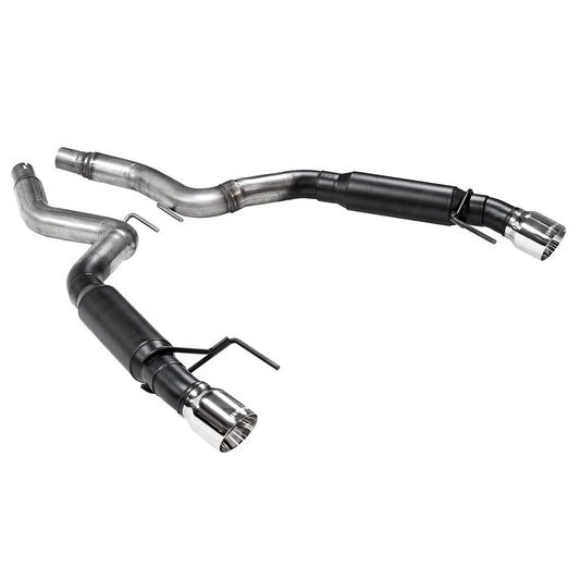 FLOWMASTER 817713 Flowmaster 817713 Outlaw Axle-Back Exhaust Kit 3 Inch 409 Stainless Steel 4 Inch Polished 304 Stainless Steel Tips Compatible with 2015-2023 Ford Mustang 2.3L Ecoboost or 3.7L V6 Coupe Convertible