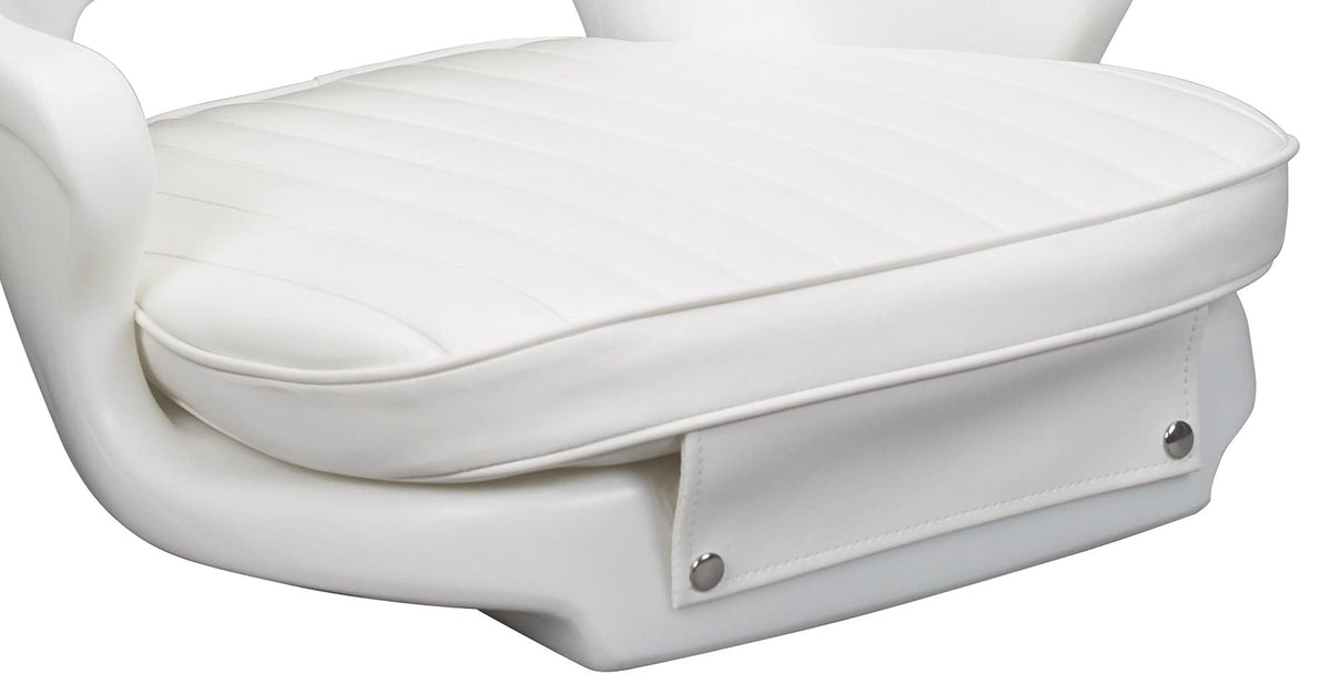 MOELLER ST2000-HD Moeller Marine Moeller ST2000-HD, Boat Helm Seat and Cushion, Includes Mounting Plate , White , 24.5" x 20" x 16"