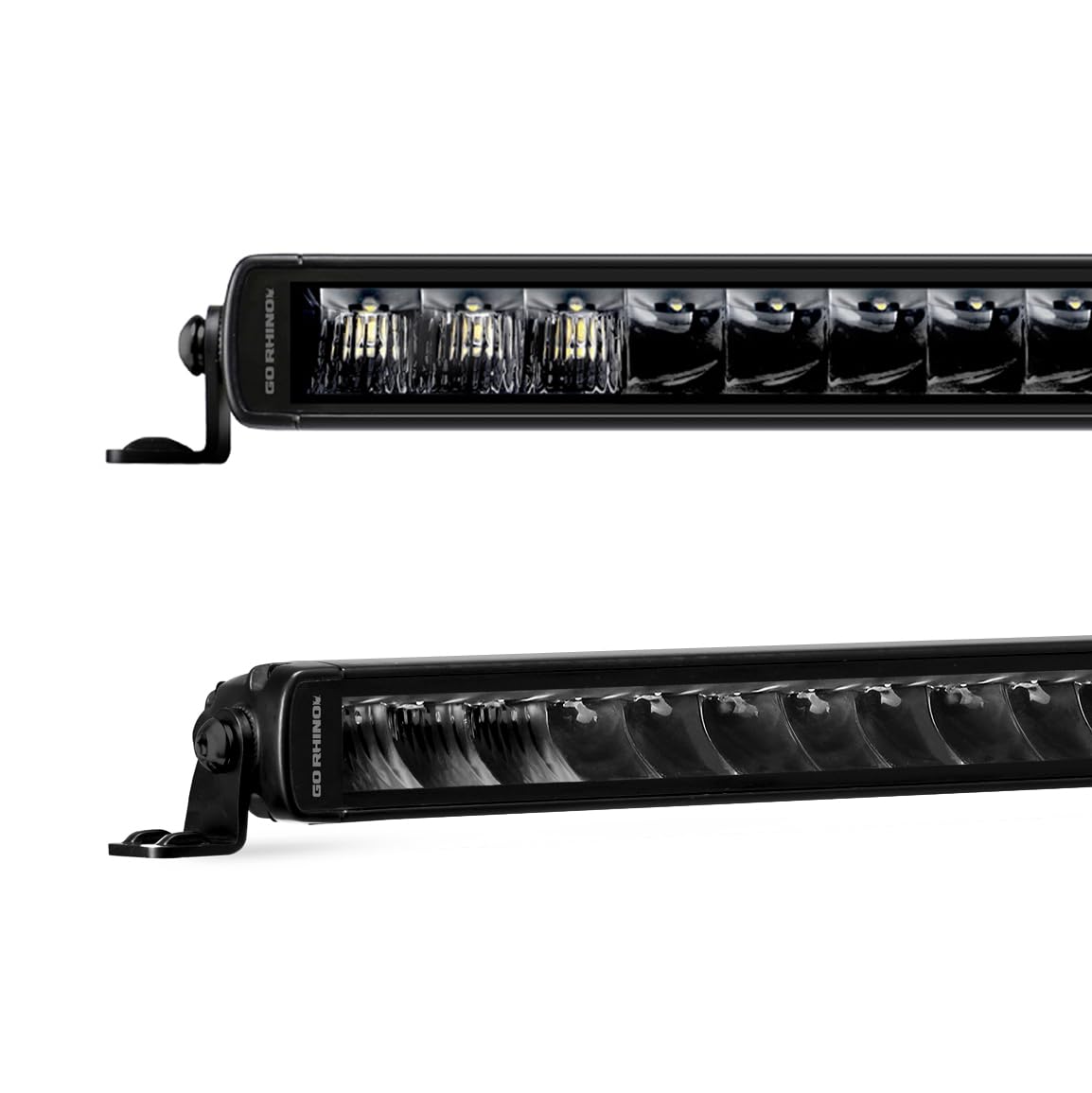 GO RHINO 754004011CSS Go Rhino Xplor Lighting: Blackout Series 39.5" Single Row LED Light Bar | Side & Track Mount, Aluminum, Black | 754004011CSS