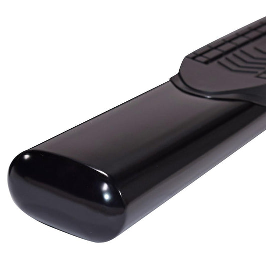 TRAILFX A8255B TrailFX Nerf Bars for Chevrolet Silverado 1500 Crew Cab 2019-2025 Steel 6 Inch Oval Straight Powder Coated Black with Step Pads, Rocker Panel Mount Running Boards TrailFX A8255B