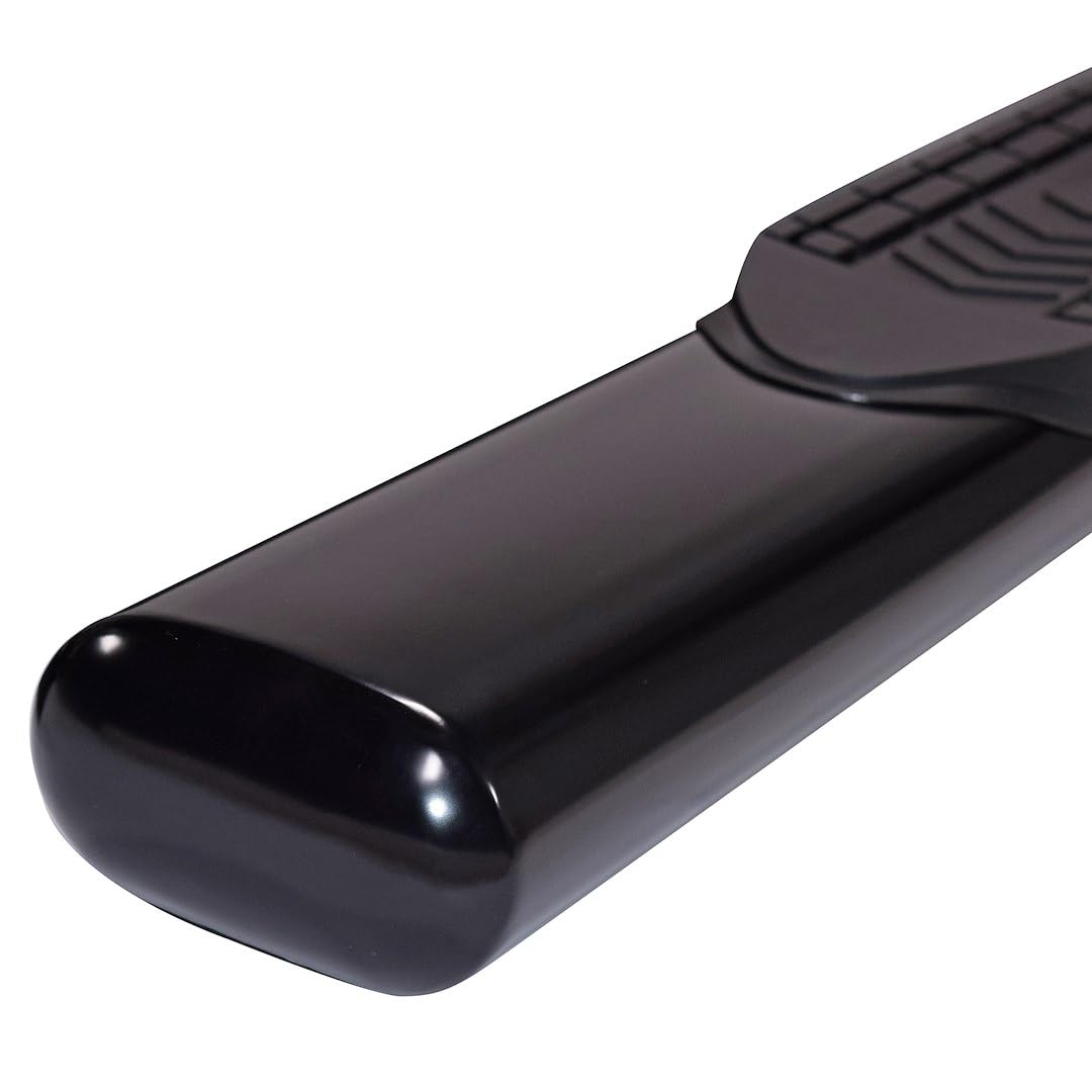 TRAILFX A8252B TrailFX Nerf Bars Fits Chevrolet Silverado 1500 Crew Cab 2020-2021 – Black Powder Coated Steel 6 Inch Oval Bent Side Steps with Step Pads Welded End Caps Rocker Panel Mount