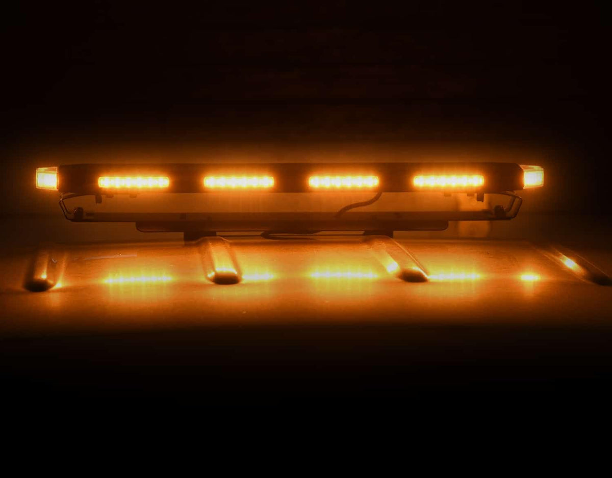 Putco 950216 Putco Tri-Hornet LED Stealth Rooftop Strobe Light Bar (Amber, White & Blue), 16" Tri Color Strobe Light