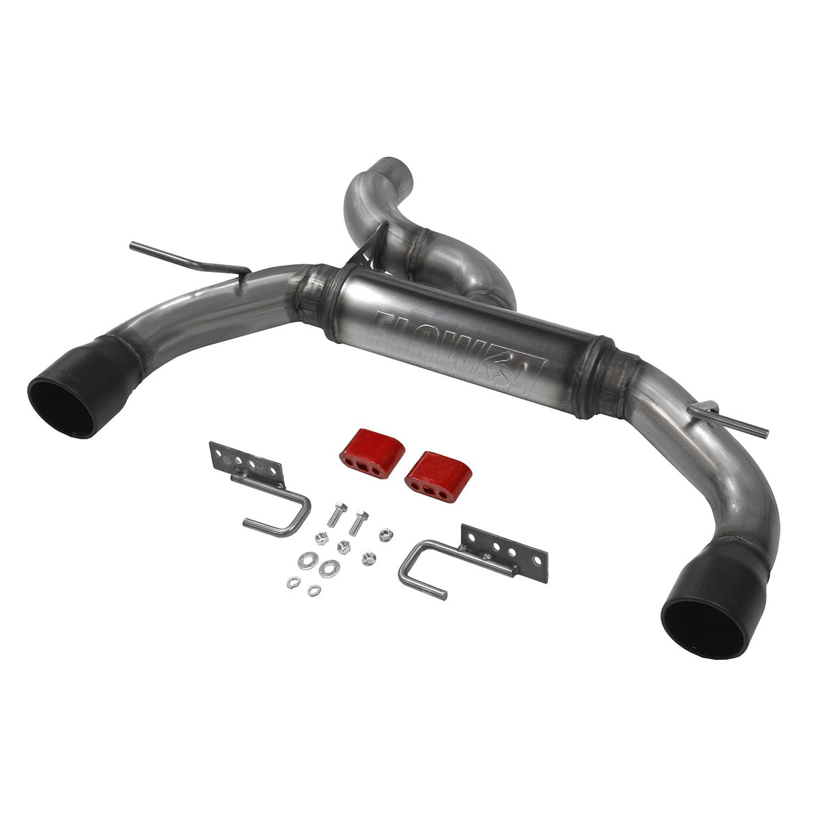 FLOWMASTER 718123 Flowmaster 718123 FlowFX Axle-Back Exhaust Kit 3 Inch 409 Stainless Steel Dual 4 Inch Black Ceramic Coat 304 Stainless Steel Tips Compatible with 2021-2024 Ford Bronco 2.3L 2.7L 2 & 4WD 2 & 4 Door