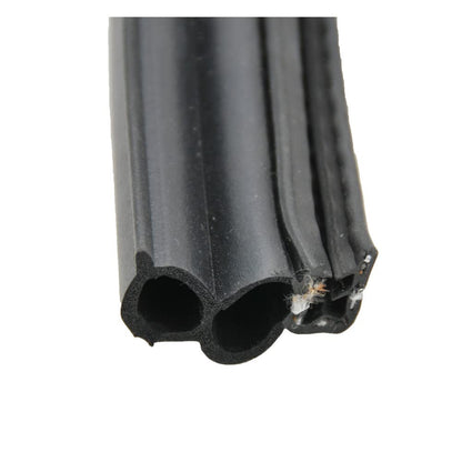 AP PRODUCTS 018-181-BB AP Products 0121.2137 018-181-BB Slide Double Bulb Seal with Slide-On Clip, Black, 1.5 Inch x 3/4 Inch x 25 Foot