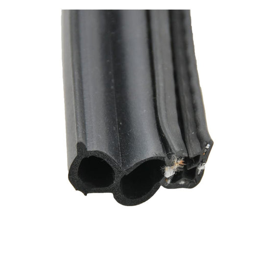 AP PRODUCTS 018-181-BB AP Products 0121.2137 018-181-BB Slide Double Bulb Seal with Slide-On Clip, Black, 1.5 Inch x 3/4 Inch x 25 Foot