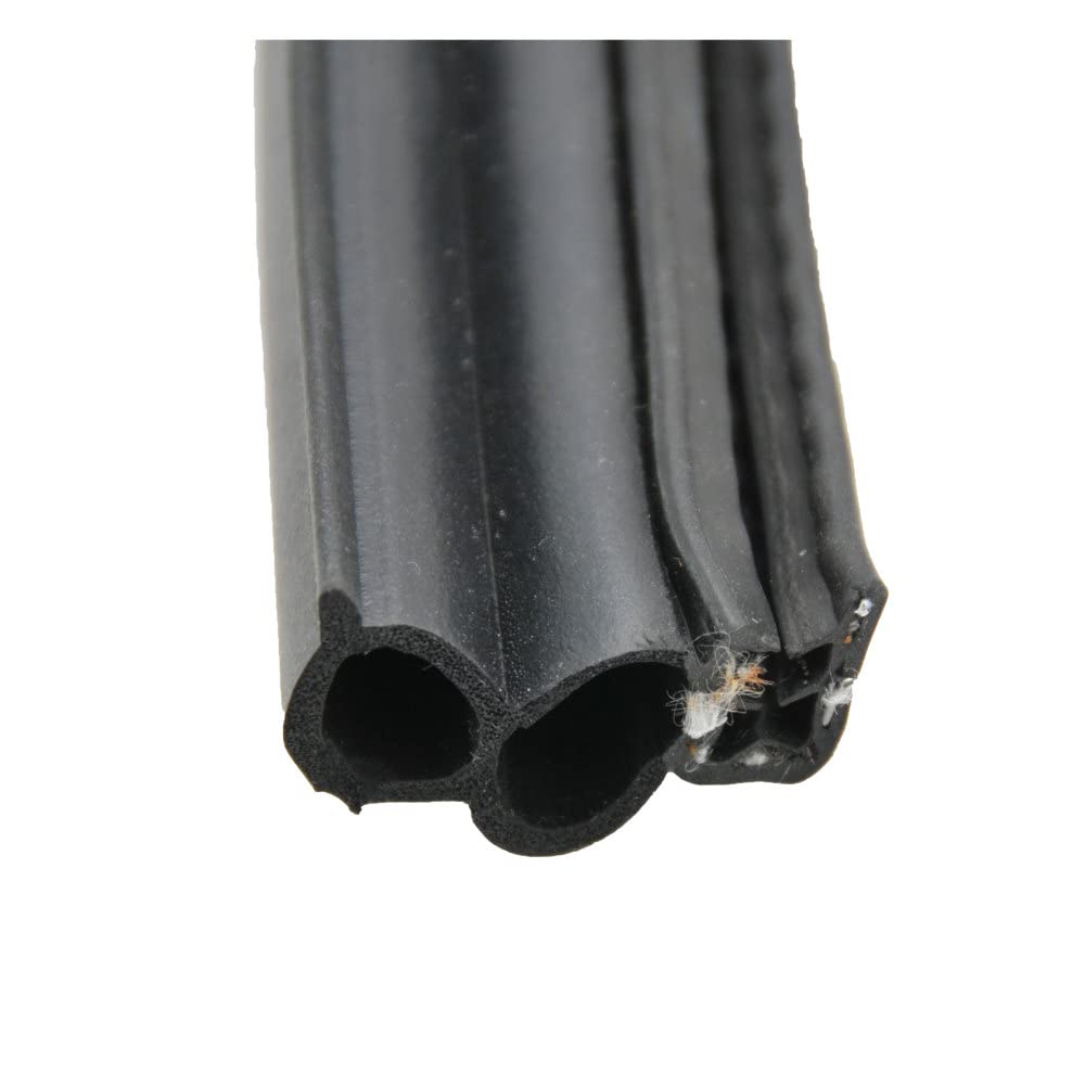 AP PRODUCTS 018-181-BB AP Products 0121.2137 018-181-BB Slide Double Bulb Seal with Slide-On Clip, Black, 1.5 Inch x 3/4 Inch x 25 Foot