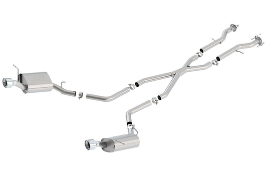 BORLA 140449 BORLA 140449 Cat-Back Performance Exhaust System for Dodge Durango R/T V8 T-304 Stainless Steel S-Type Sound Dual Split Rear Exit Single 4.5" Round T-304 Stainless Steel Tips On Each Side