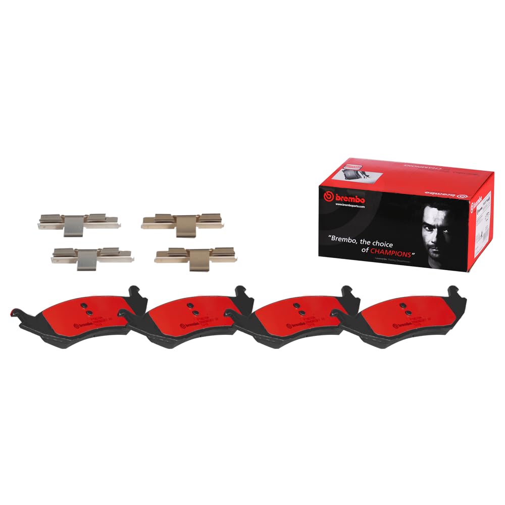 BREMBO P18010N Brembo P18010N Premium Ceramic Rear Disc Brake Pad Set CHRYSLER/DODGE/RAM OE# 05093706AA