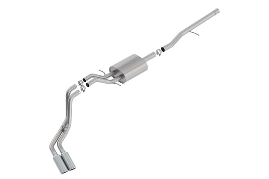 BORLA 140797 Borla 140797 ATAK Cat-Back Exhaust System 2.75 in. Into Muffler 2.25 in. Out Incl. Muffler/Hardware/4 in. x 14 in. Single Rolled Angle-Cut Tip Truck Side Exit ATAK Cat-Back Exhaust System