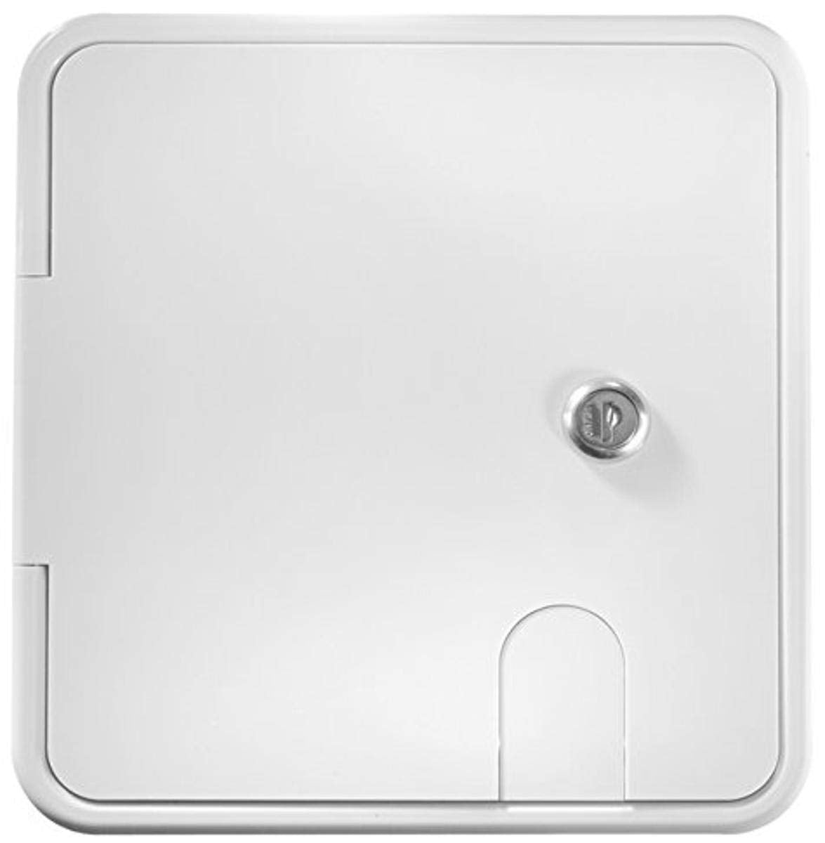RV DESIGNER B152 RV Designer B152, Locking Electrical Cable Hatch, 8.5 inch x 8 inch x 1.5 inch, Polar White