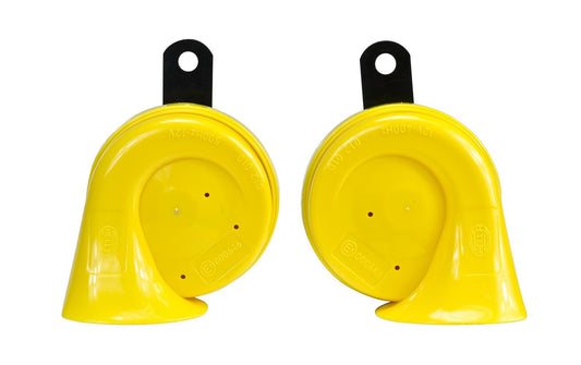 HELLA 012010821 HELLA 012010821 Yellow Trumpet Horn Kit, 12 V, 400/500 Hz (Universal Fit)