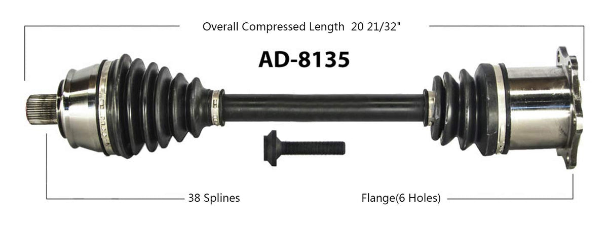 TRAKMOTIVE AD-8135 Trakmotive AD-8135 NEW CV AXLE