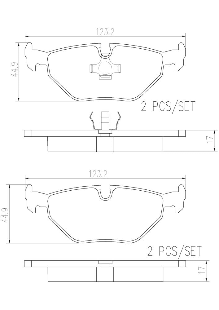 BREMBO P06013N Brembo P06013N Premium Ceramic Rear Disc Brake Pad Set BMW/WIESMANN OE# 34216761238